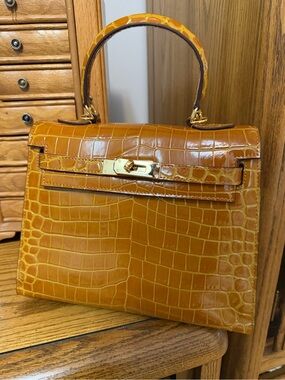 Shiny crocodile 28 cm H kelly style 28 cm